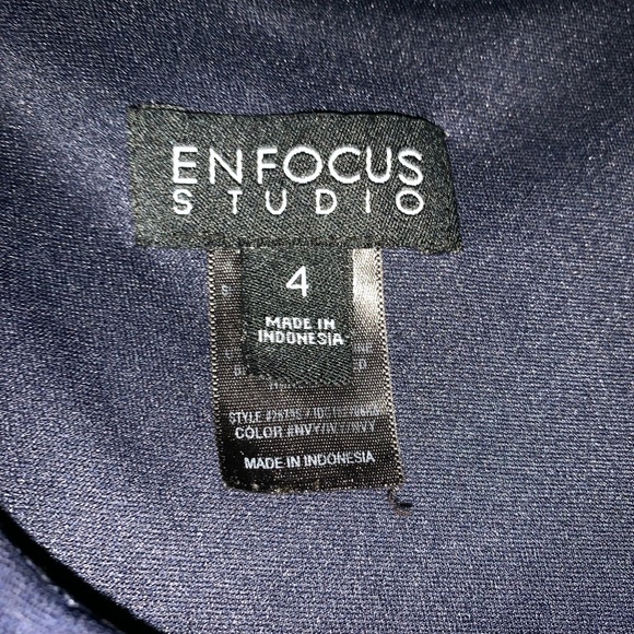 Polka Dot & Navy Blue Dress - Picture 2 of 2